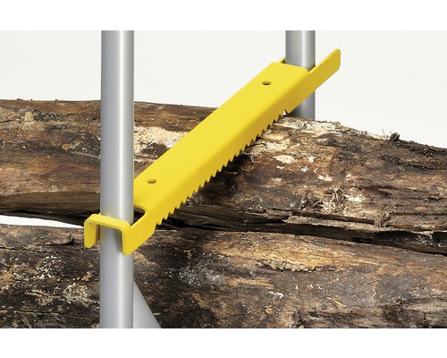 Holzauflage für Brennholzsägebock mit Metallsägebock