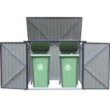 Mülltonnenbox WESTMANN für 2 Mülltonnen inkl. Gasdruckfedern 172 x 100 x 131 cm anthrazit-thumb-4