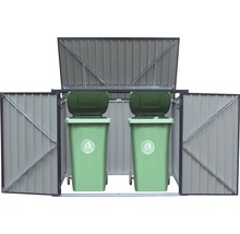 Mülltonnenbox WESTMANN für 2 Mülltonnen inkl. Gasdruckfedern 172 x 100 x 131 cm anthrazit-thumb-4 Mülltonnenbox WESTMANN für 2 Mülltonnen inkl. Gasdruckfedern 172 x 100 x 131 cm anthrazit-thumb-4