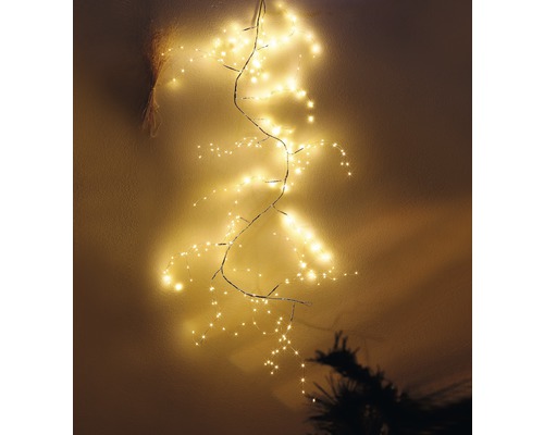 Lichterzweig silber Lafiora 288 LEDs 150 cm Lichtfarbe warmweiß inkl. Timer, Dimmer