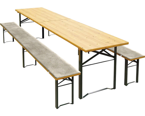 Bierzeltgarnitur mit einem Tisch und zwei Bänken