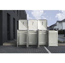 Mülltonnenbox HIDE Kunststoff 182x63,4x115,2 cm grau