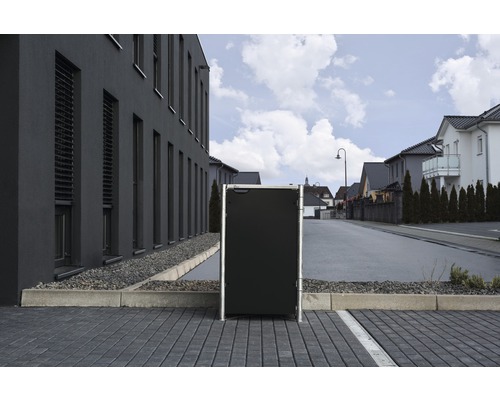 Freistehende Werbetafel mit Aluminiumrahmen im Außenbereich