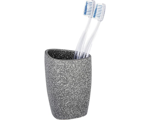 Zahnputzbecher mit zwei Zahnbürsten