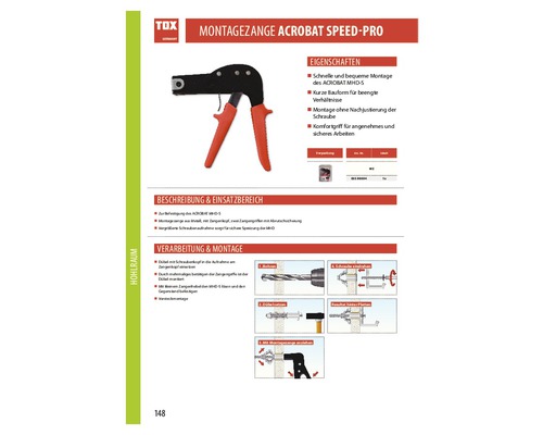 Montagezange Tox Acrobat Speed-Plus
