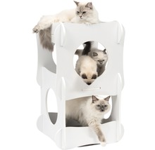 Katzenkratzbaum mit mehreren Ebenen und Katzen
