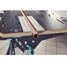 Wolfcraft Master 750 Werkbank mit Kupferrohr zur Rohrbearbeitung