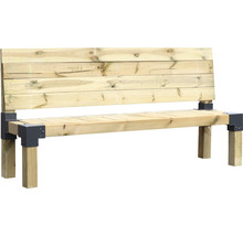 Holzgartenbank mit Rückenlehne