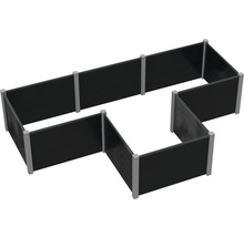 Sichtschutzzaun aus Holz und Aluminium