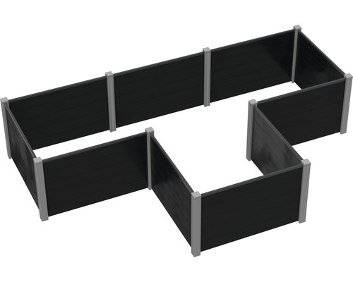 Sichtschutzzaun aus Holz und Aluminium