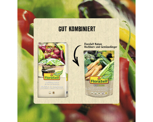 FloraSelf Nature Hochbeet- und Gemüsedünger Kombipackung