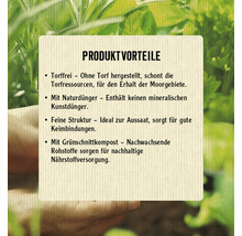 Produktvorteile: torffrei, mit Naturdünger, feine Struktur, mit Grünschnittkompost.
