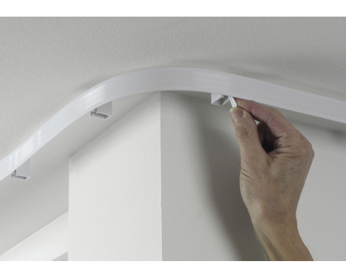 Decken Gardinenschiene Montage Detailansicht