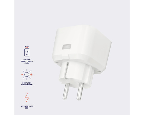 Weiße smarte Steckdose für den Innenbereich