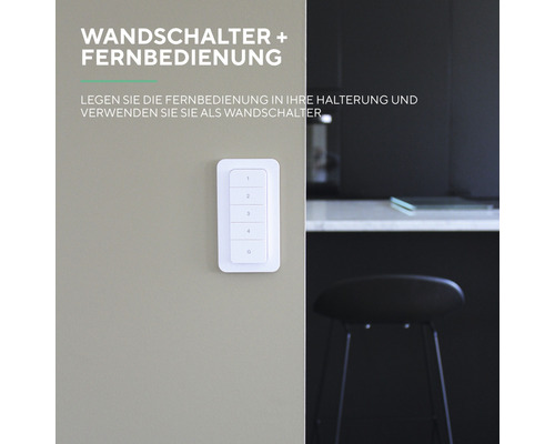 Wandschalter mit Fernbedienung an der Wand