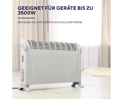 Weißer Elektro Heizkörper für Geräte bis 3500 Watt