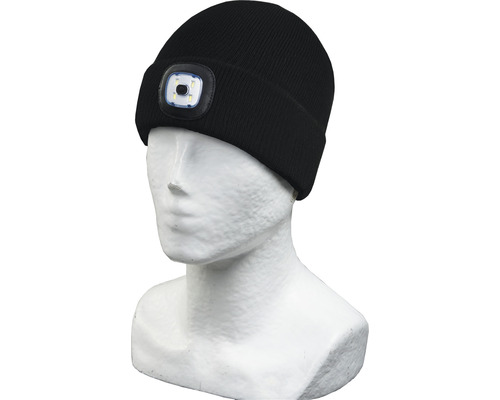 Schwarze Mütze mit LED-Licht