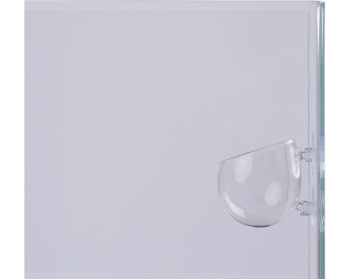 Glasaquarium mit Thermometerhalterung