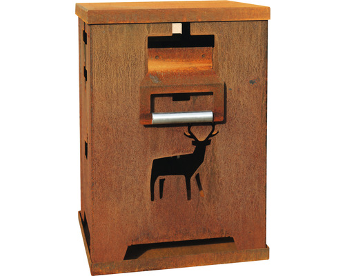 Briefkasten aus Metall mit Hirschmotiv