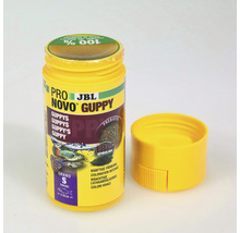 JBL Pro Novo Guppy Fischfutterdose mit geöffnetem Deckel