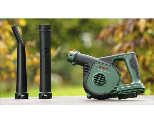 Bosch Akku Laubbläser mit zwei Düsenaufsätzen
