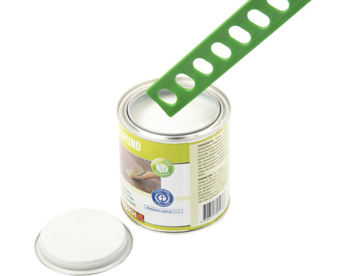 Dose Holzgrundierung mit Rührstab und abgenommenem Deckel