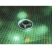Runde Überwachungskamera auf einem Gitter