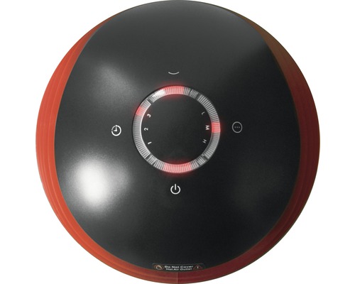 Oberansicht eines Heizgeräts mit Bedienelementen