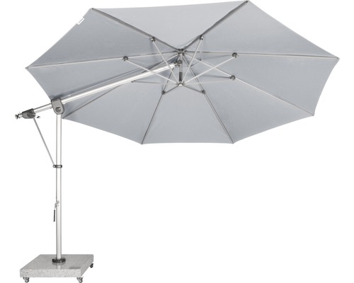 Freiarm-Sonnenschirm mit stabilem Standfuß für den Gartenbereich