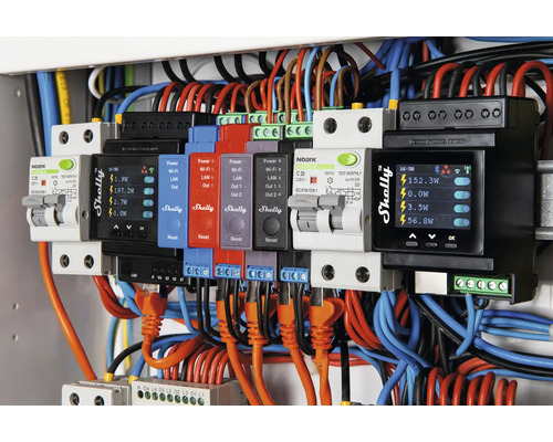 Installation mit Shelly und Noark Komponenten im Schaltschrank