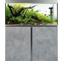 Aquarium mit Unterschrank, bepflanzt und mit Fischen