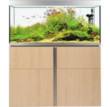 Aquarium mit Unterschrank, bepflanzt und mit Fischen