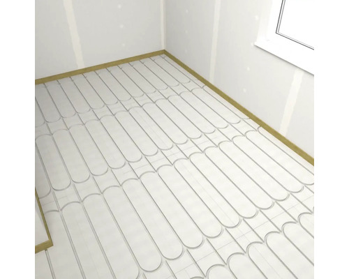 Bodenheizungssystem im Raum verlegt