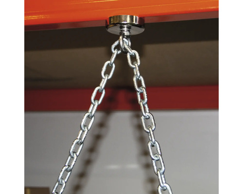 Magnet mit Kette zur Befestigung