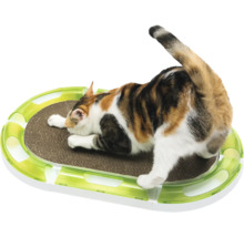 Kratzbrett Kratzpappe Catit Senses 2.0 Oval Scratcher Pappe, weiß / braun ca. 24 x 49 x 3,5 cm