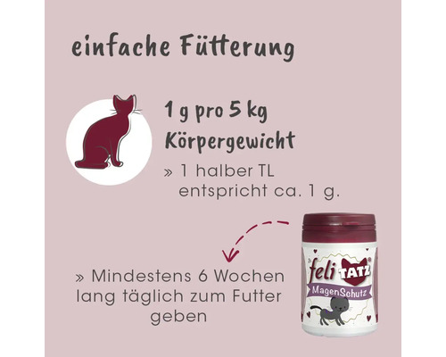 Informationen zur Fütterung von Felikat Magen-Schutz für Katzen