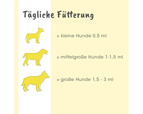 Tägliche Fütterungsanleitung für kleine, mittelgroße und große Hunde