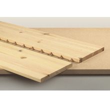 Zwei Holzbretter mit Dübelverbindung
