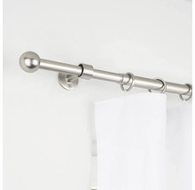 Gardinenstange mit Endstück und Gardinenringen zur Fensterdekoration