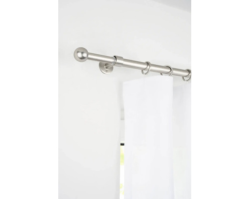Gardinenstange mit Gardinenringen und Kugel-Endstück