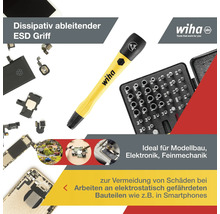Wiha ESD Schraubendreher Set mit Bits für Modellbau, Elektronik und Feinmechanik