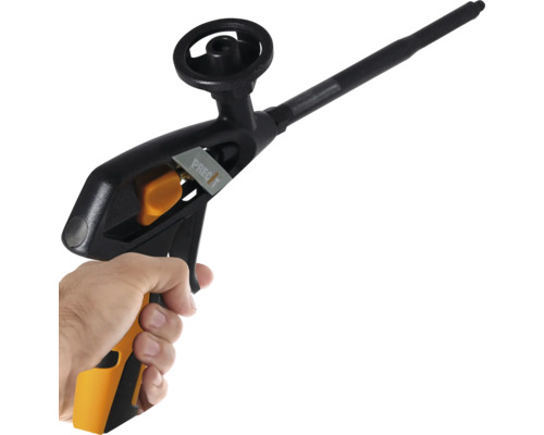 Handschaumpistole mit Bedienungsrad und Handgriff