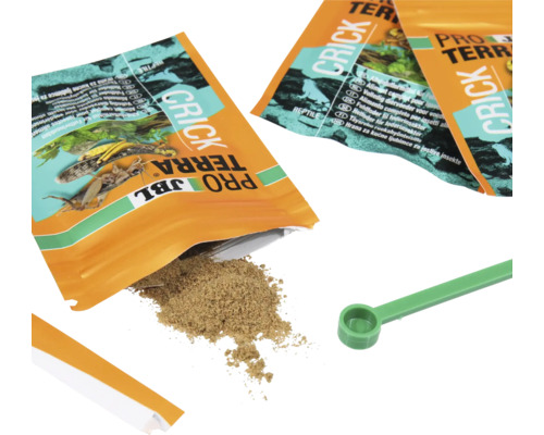 JBL ProTerra Crick Alleinfutter für Futterinsekten in einer Packung mit Dosierlöffel