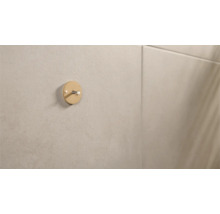 Runder Wandhaken an einer beigen Wand