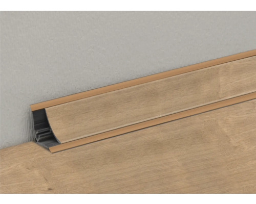 Bodenleiste mit Holzdekor zur Wandmontage