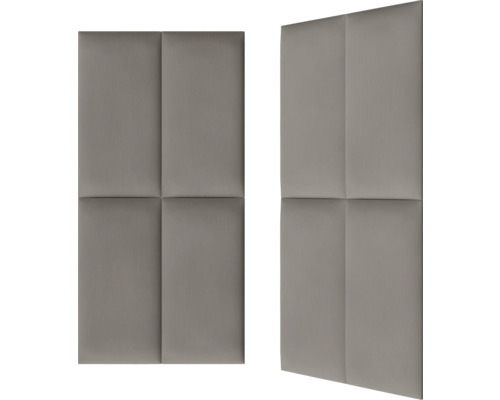 Zwei gepolsterte Wandpaneele mit quadratischem Muster zur Wandgestaltung