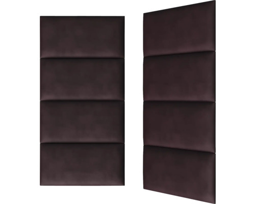 Zwei gepolsterte Wandpaneele mit rechteckigen Formen