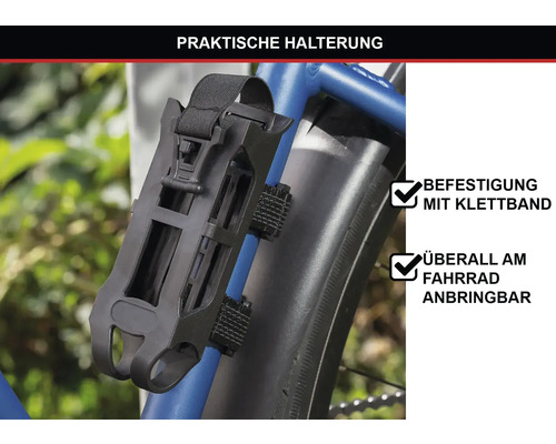 Fahrradflaschenhalter zur Befestigung mit Klettband am Fahrradrahmen