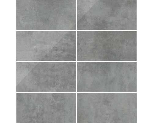 Graue Wandfliesen aus Steinzeug im Großformat