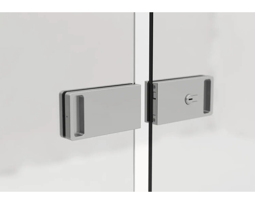 Glasdusche mit Türgriff und Schloss